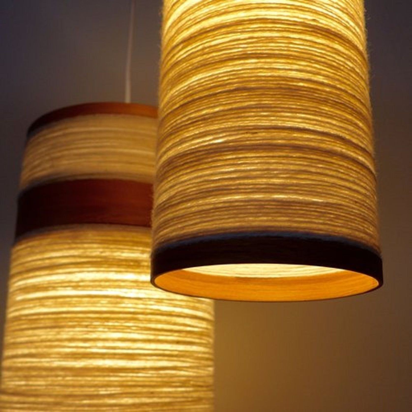 Lux Wood & Wool Shade Light gallery detail image