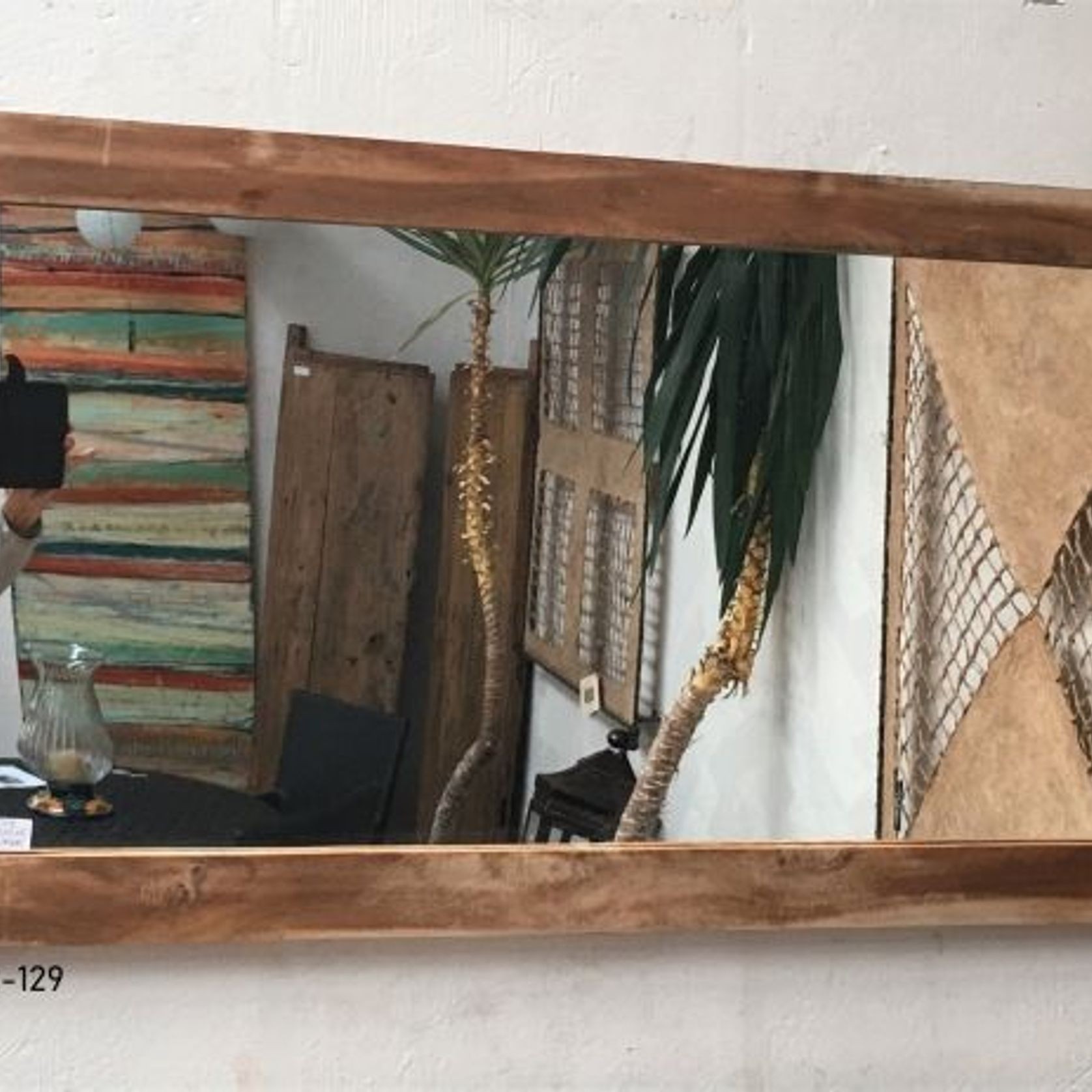 Wood Frame With Mirror Natural gallery detail image