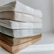 100% French Flax Linen fitted Cot Sheet- Ginger gallery detail image