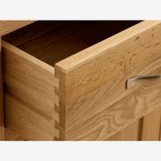 Chamfer Natural Solid Oak 1 Drawer Bedside Table gallery detail image