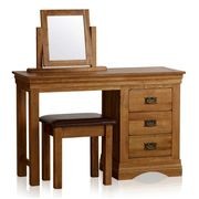 French Rustic Solid Oak Dressing Table Set gallery detail image