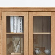 Humbie Solid Oak Large Display Bookcase Cabinet gallery detail image