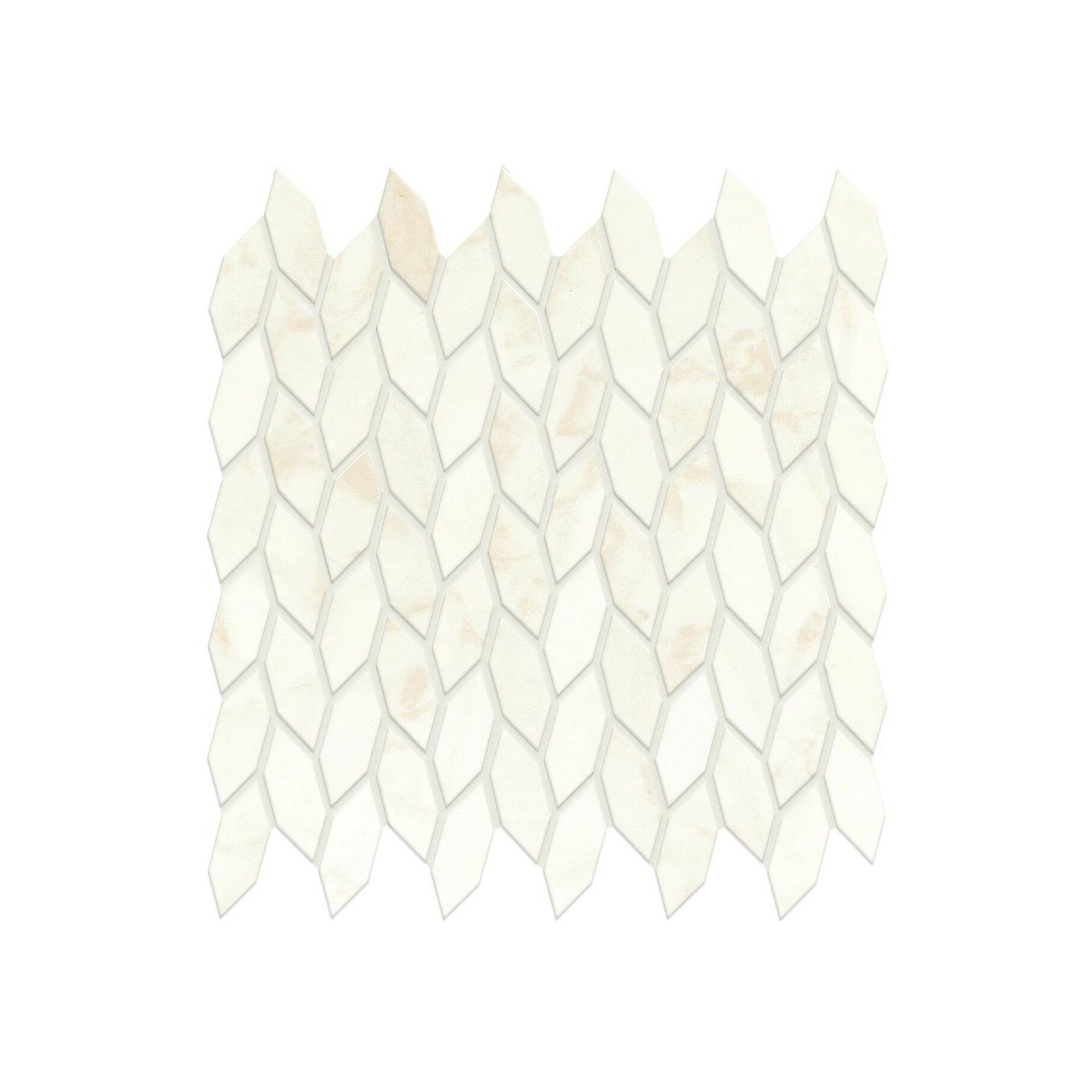 Calacatta Delicato Twist Satin Mosaic | Tile Space gallery detail image