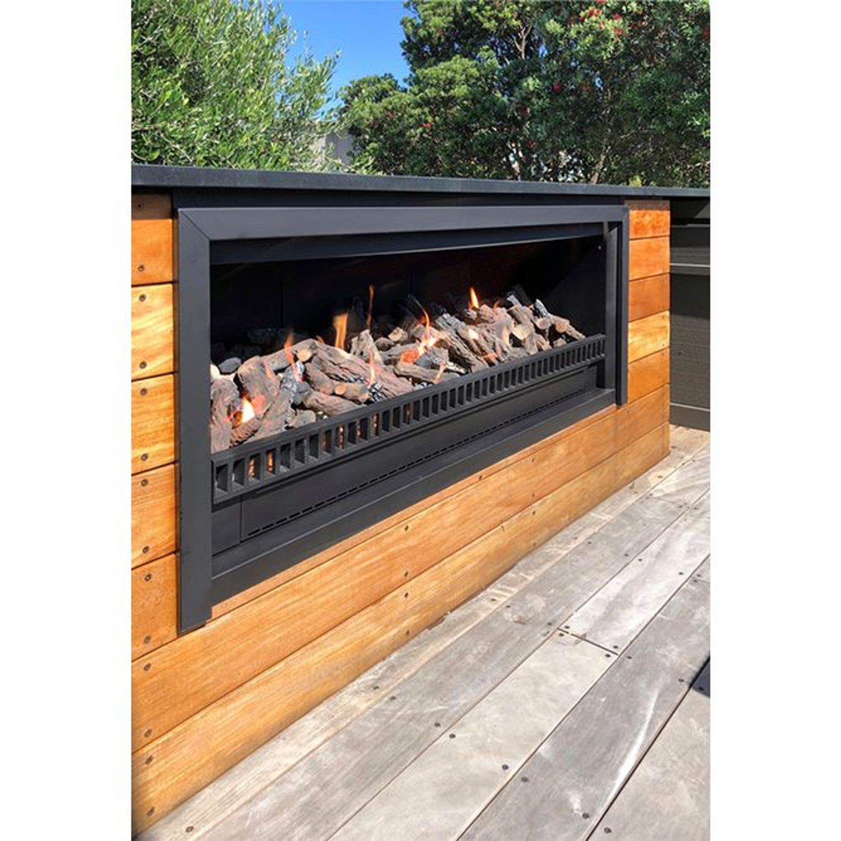 Aura Flued Outdoor Fireplace | 1500mm gallery detail image