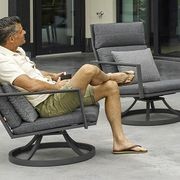 Maroon Outdoor Swivel Lounge Chair gallery detail image