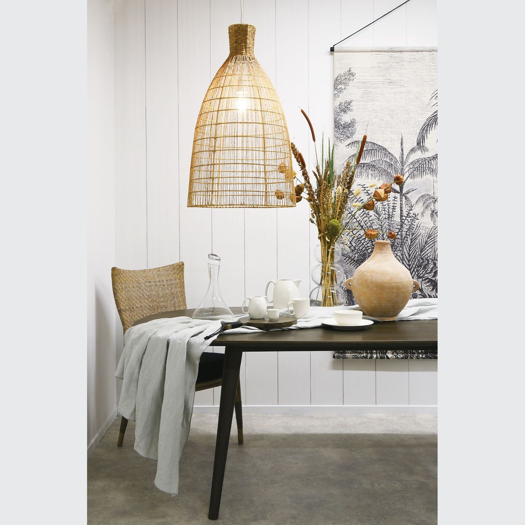 Large Open Lampshade - Natural gallery detail image