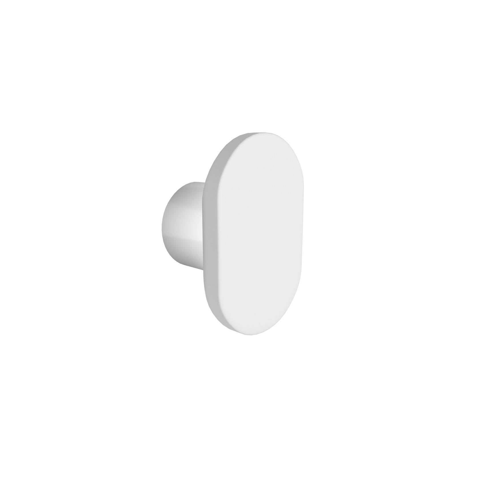 iStone Oval Robe Hook Matte White gallery detail image