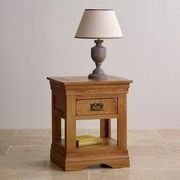 French Rustic Solid Oak Lamp Table gallery detail image