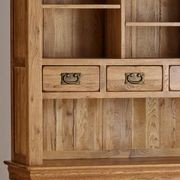 French Rustic Solid Oak Large Sideboard With Hutch Dresser gallery detail image