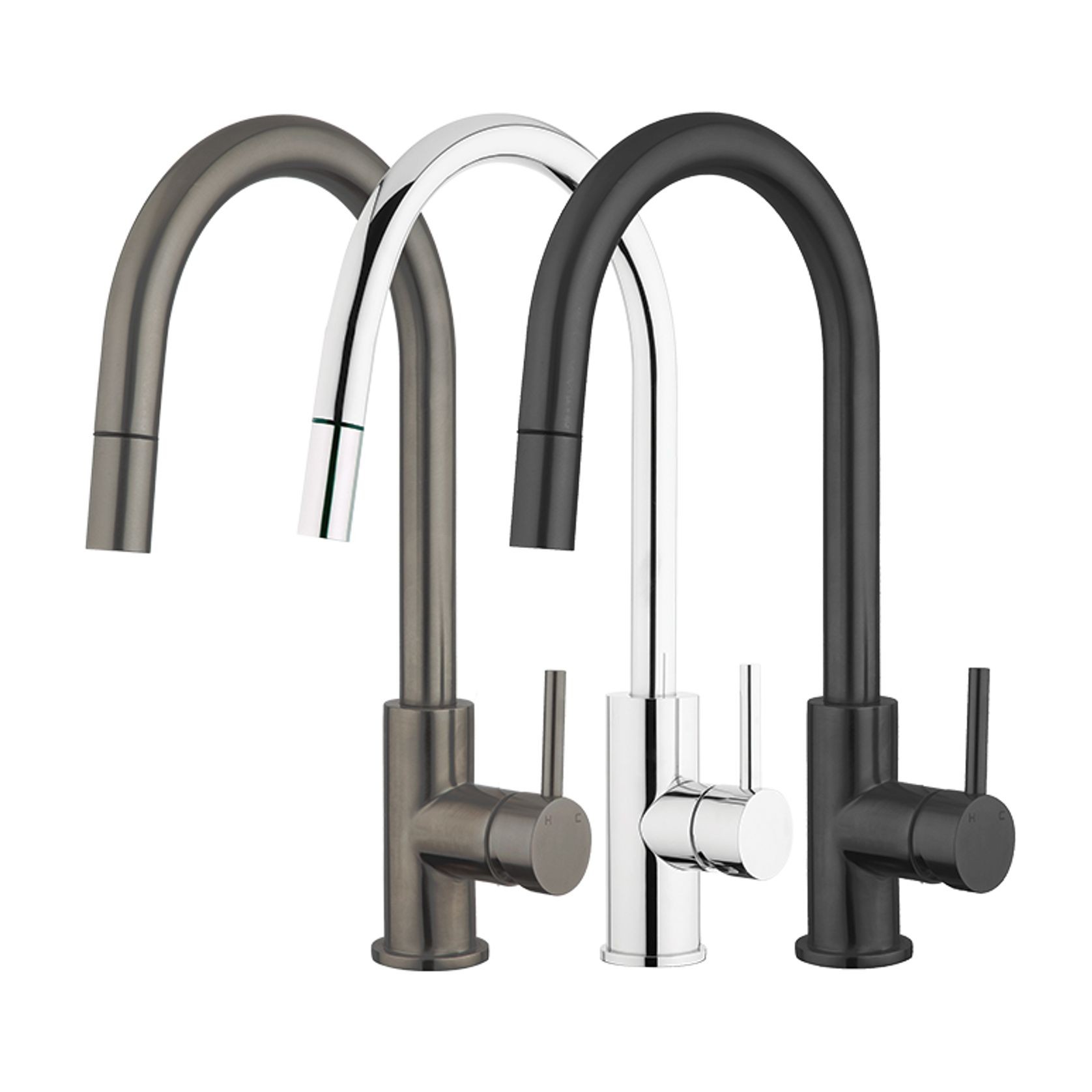 Voda Gooseneck Pull Out Sink Mixer with Cold Start gallery detail image