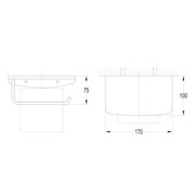 Cubic Toilet Roll Holder With Shelf gallery detail image