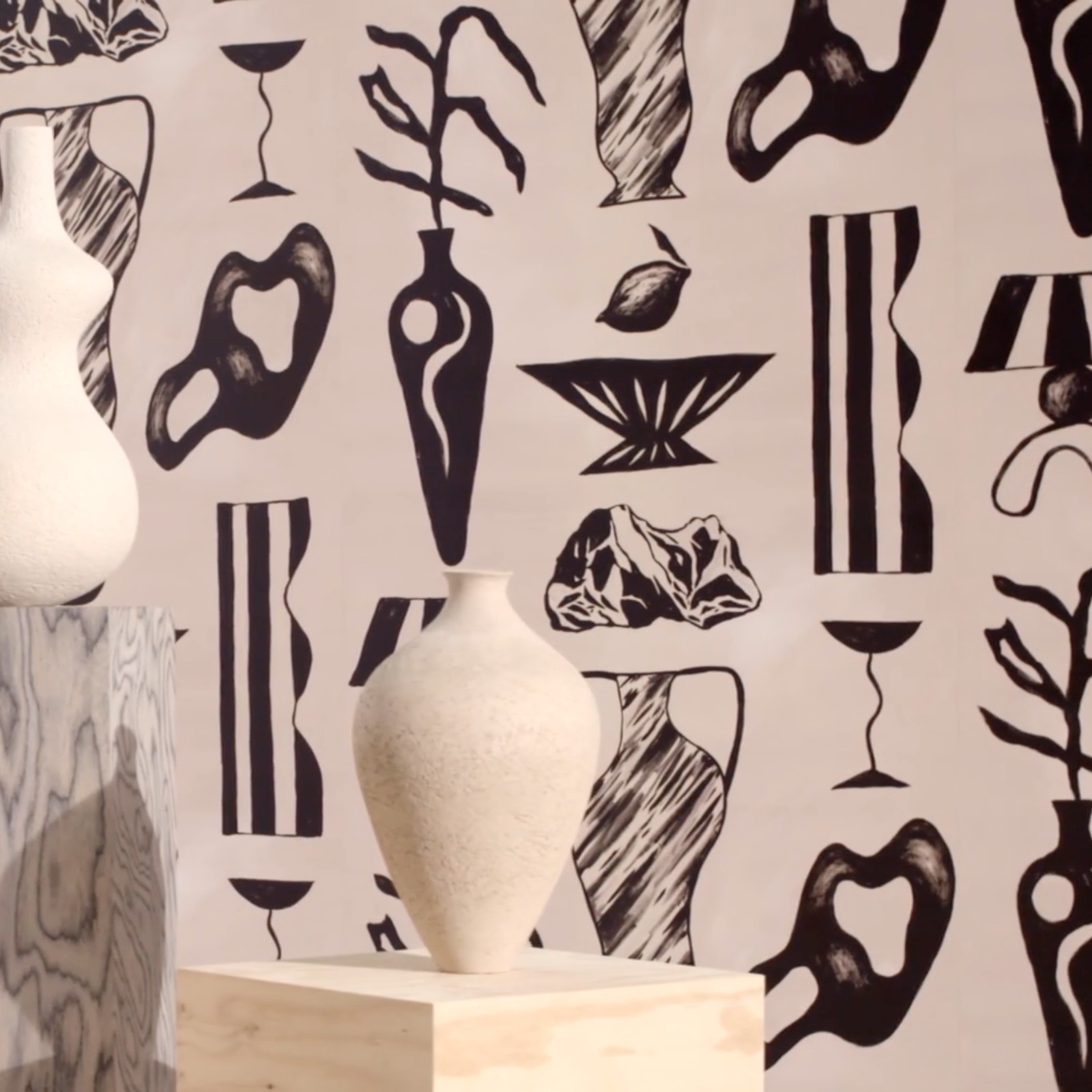 Astere Garance Vallée Encre Sur Papyrus by Elitis | Wallcovering gallery detail image