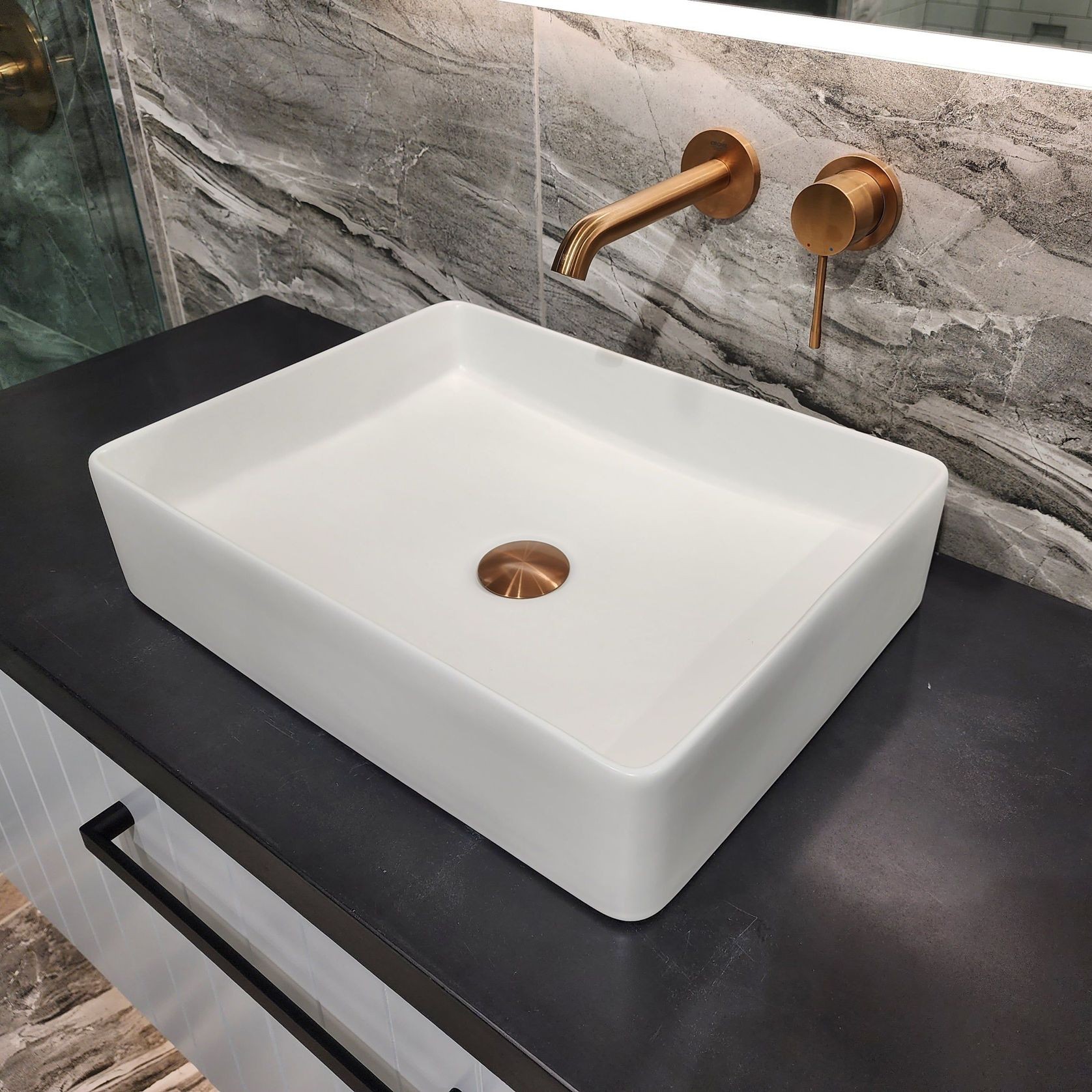 Code Pure Rectangle Ceramic Vessel Basin Archipro Nz