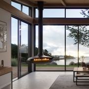 Naked Flame Curve 120 Suspended Fireplace ArchiPro NZ
