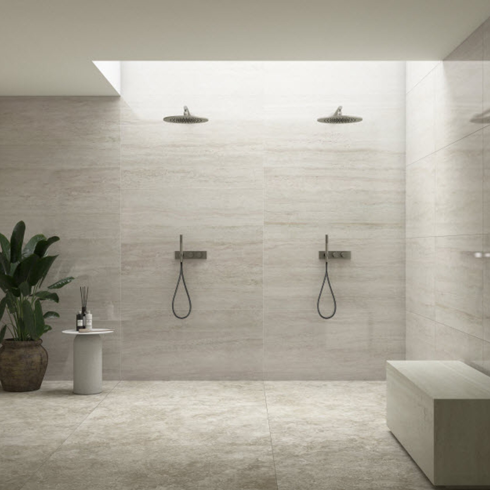 Travertino Greige Floor Wall Tiles Archipro Nz