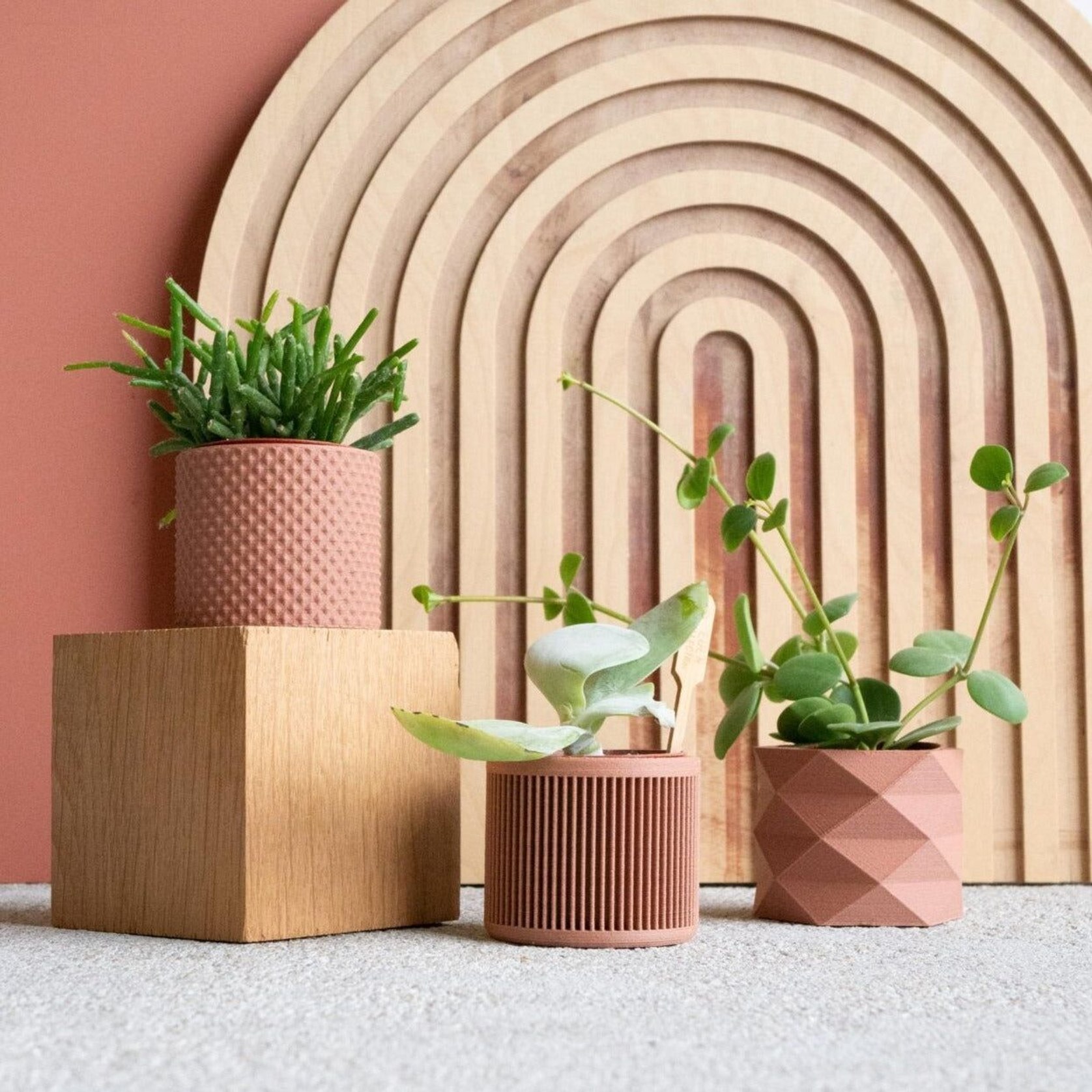 Piko Diamant Japan Terracotta Set Of Planters Archipro Nz