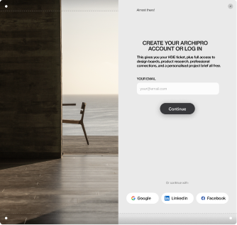 ArchiPro signup dialog