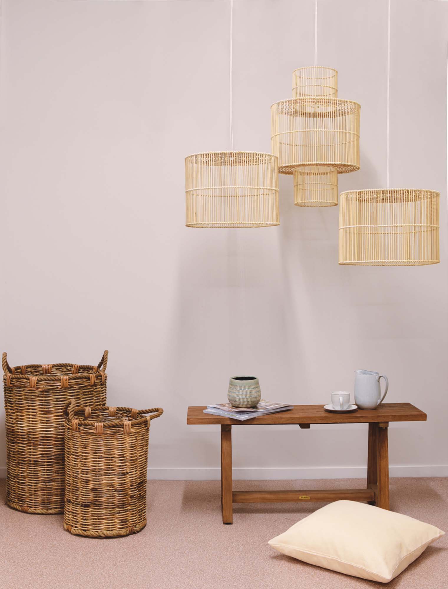 Greek Rattan Lampshade Natural Pendant Lights Nz Archipro