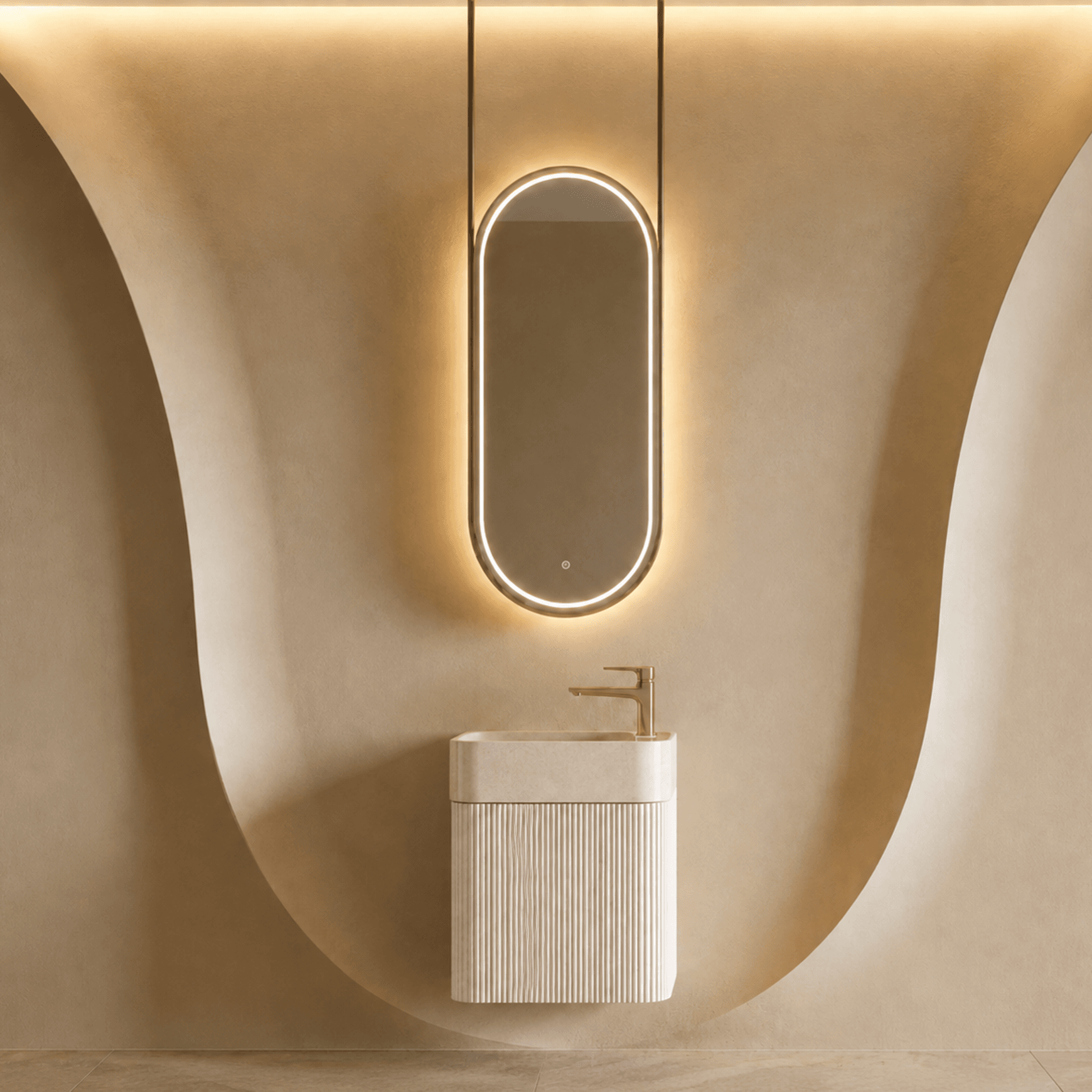 Desert Rock Wall Hung Vanity and Basin - DRV016
