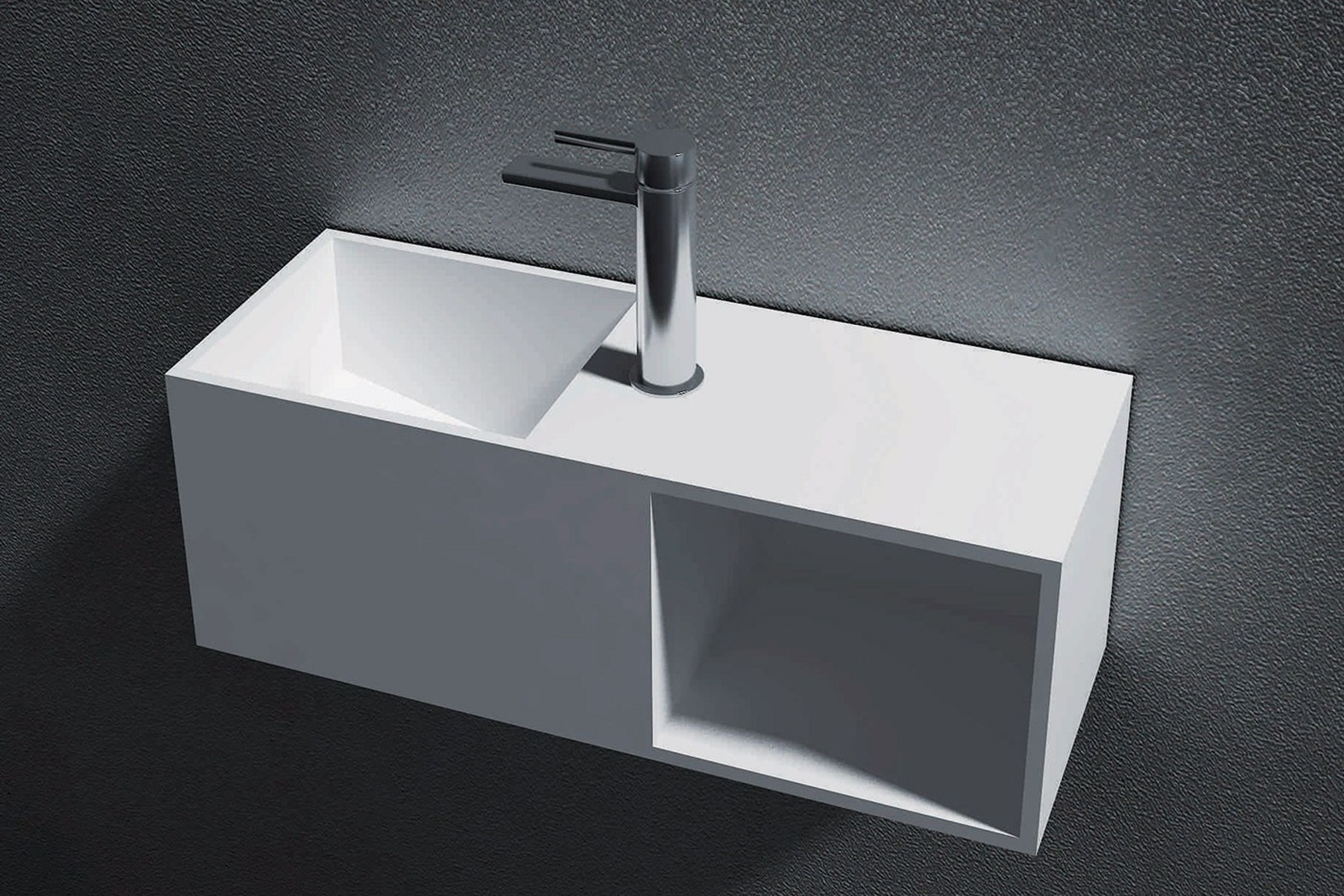 Plano 200 Wall Hung Basin - Small Bathroom Vanity