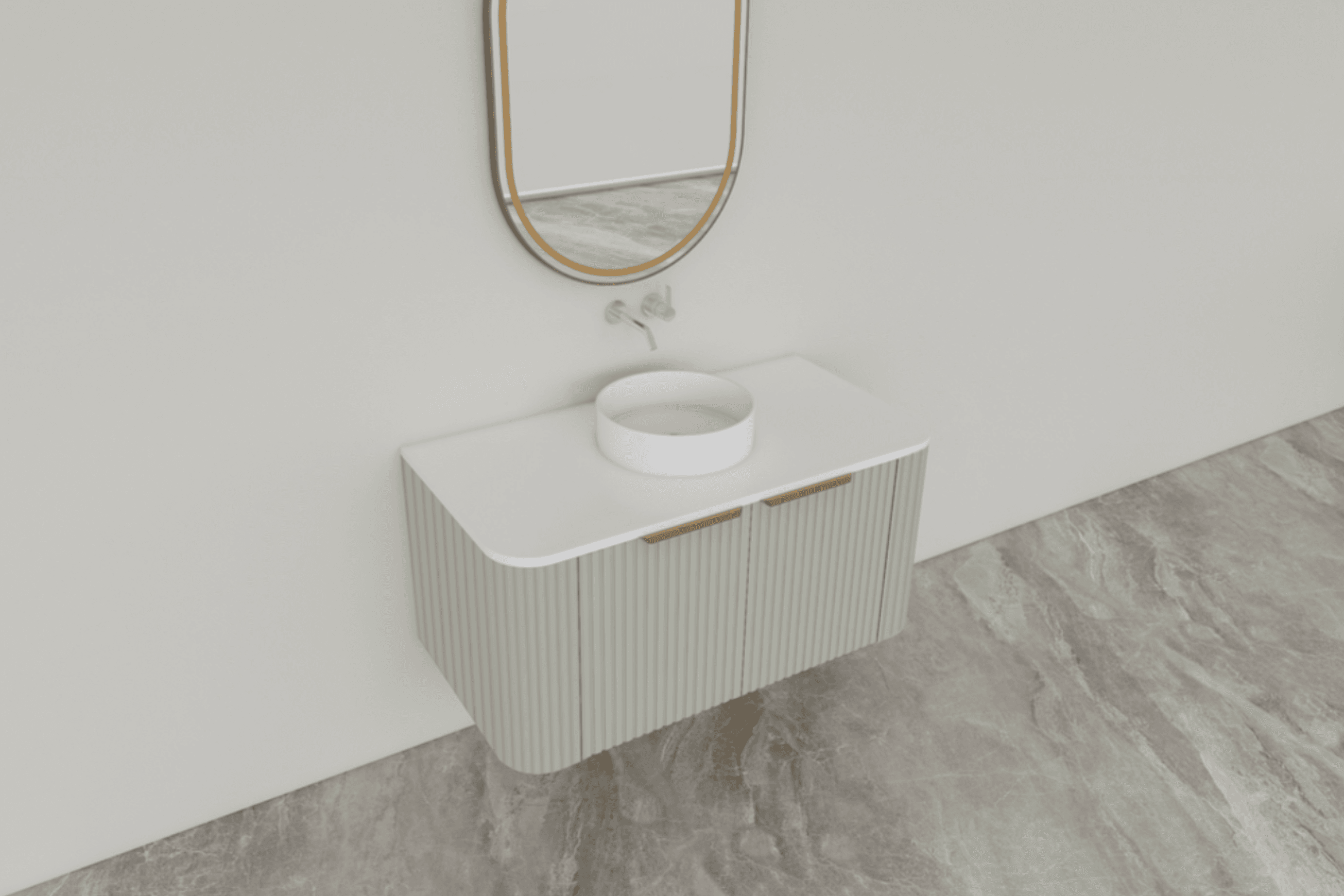 ESTATE 90 Vanity | Wall-hung with doors W1100-1300mm