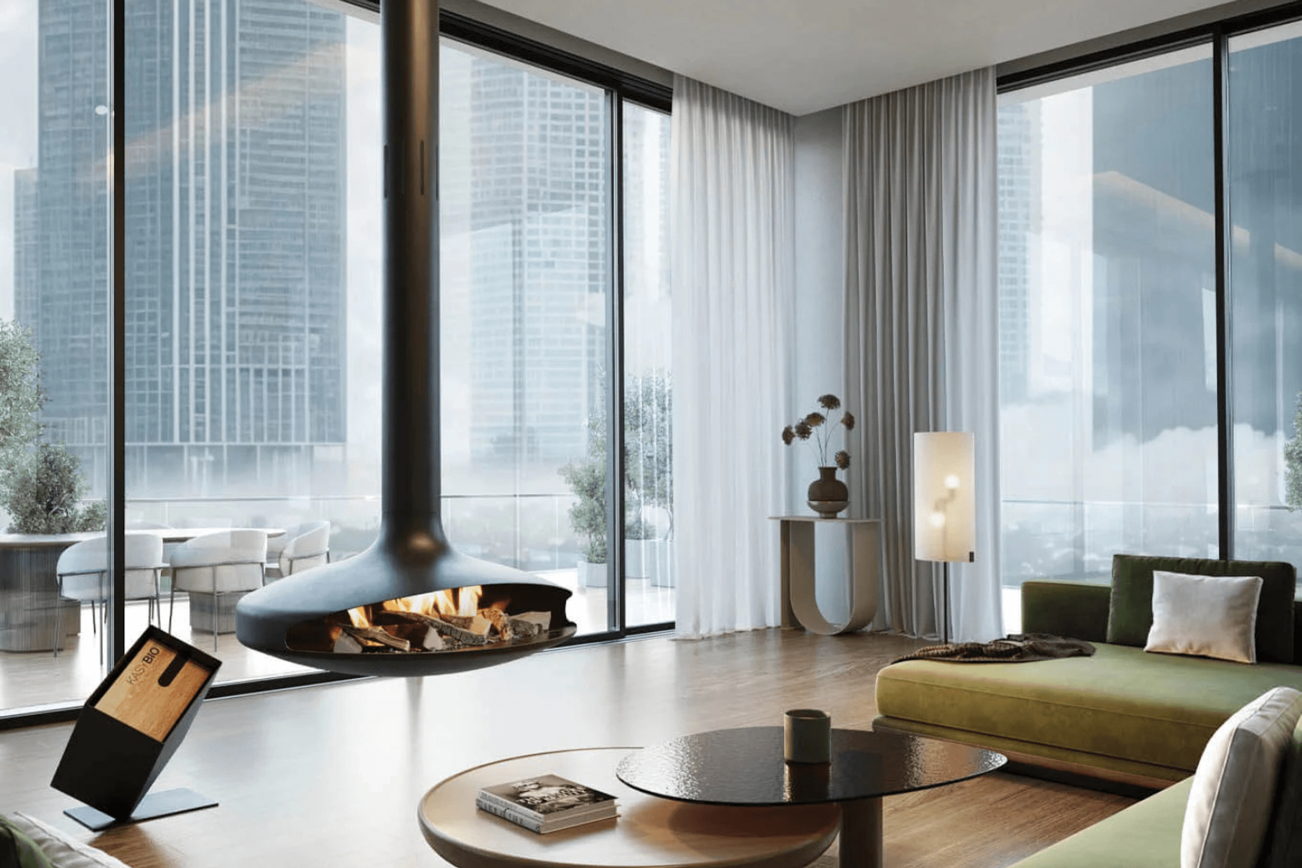 Gyrofocus Bioethanol Suspended Fireplace