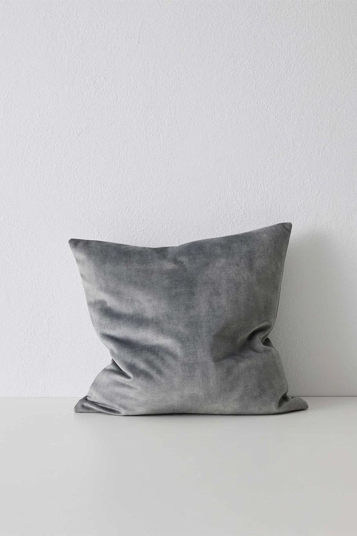 Weave Home Ava Velvet Cushion - Steel | 50 x 50cm