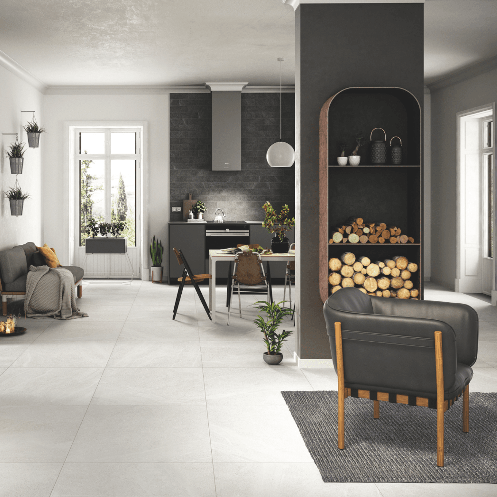Nordic Stone White Tile