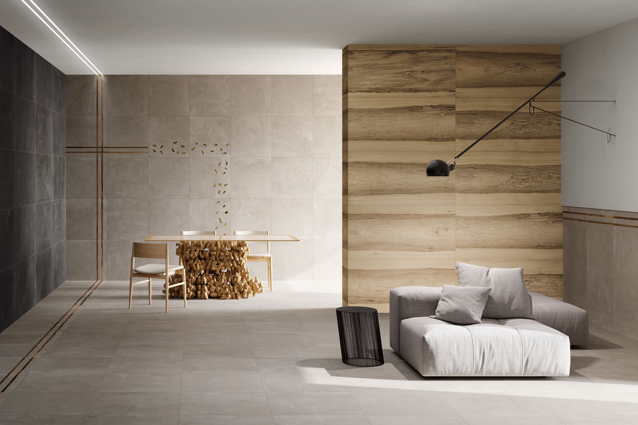 Sfrido Cemento4 Nero Floor & Wall Tiles