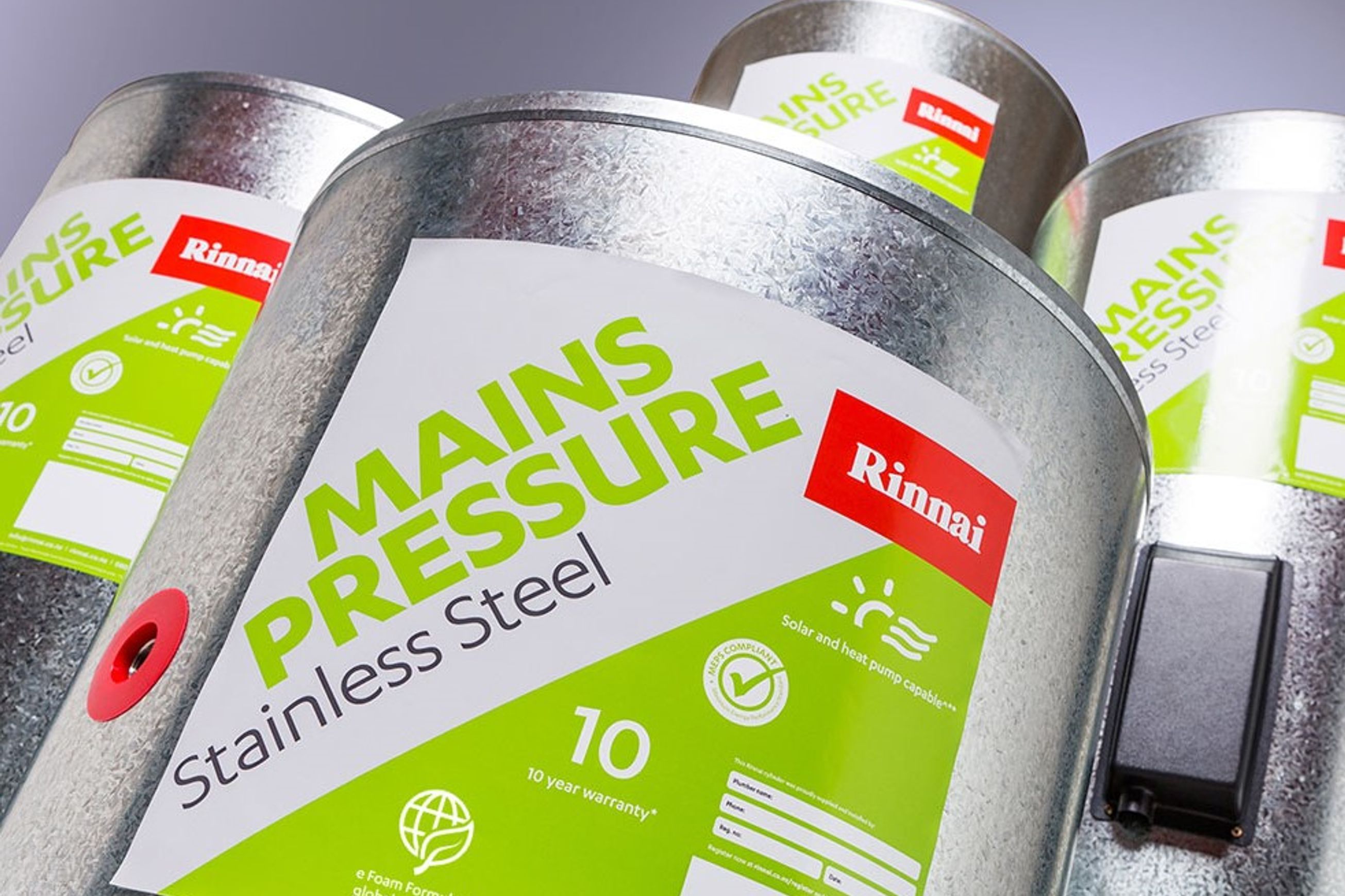 Rinnai Stainless Steel Mains Pressure Indoor Cylinders