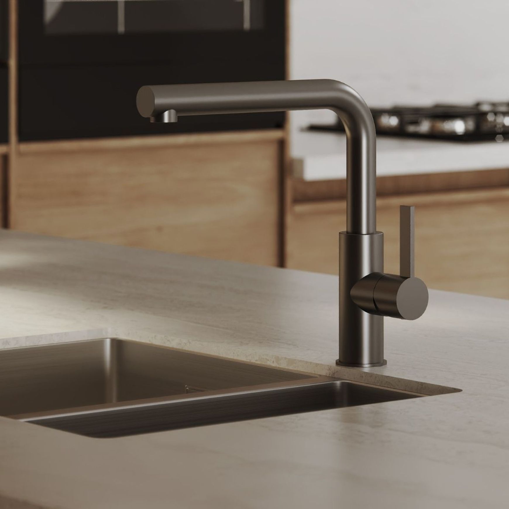 Arc Kitchen Mixer Straight Spout