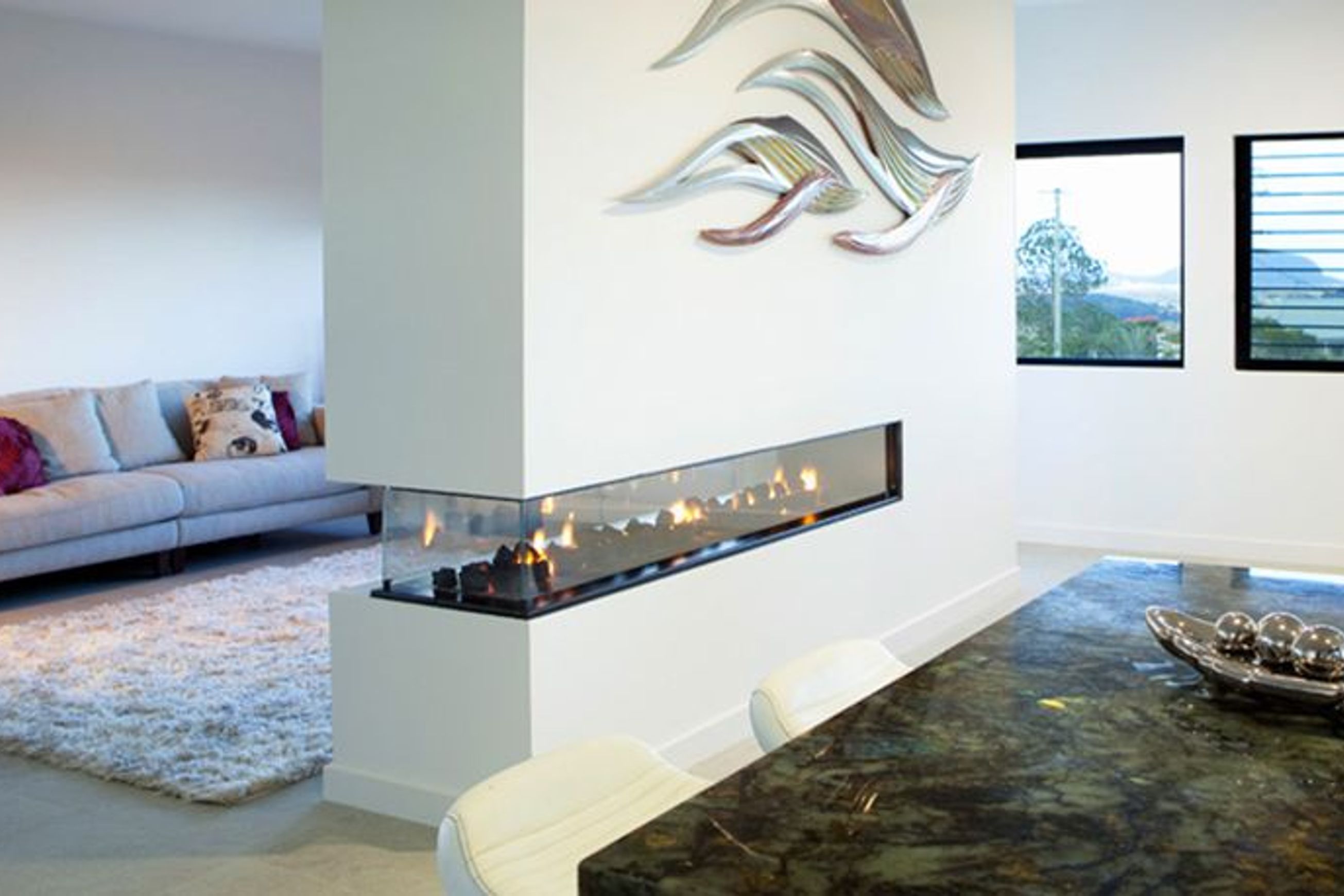 Jetmaster 3 x Sided Gas Fireplace 1500
