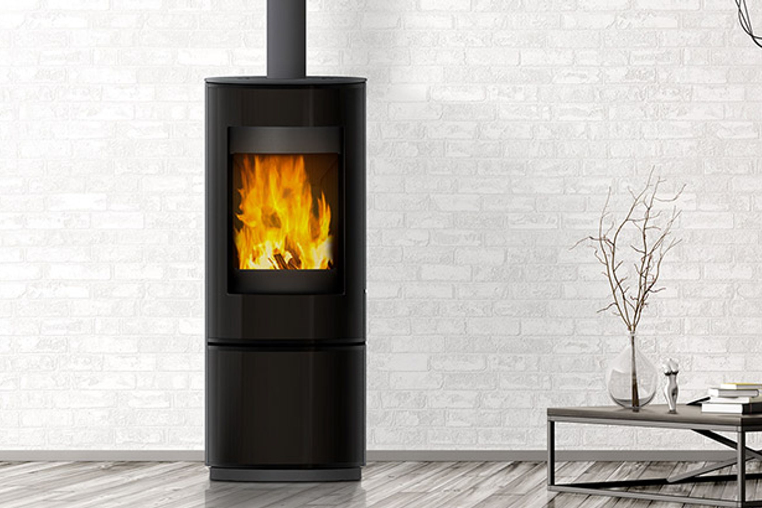 VisionLINE Circle Slow Combustion Fireplace