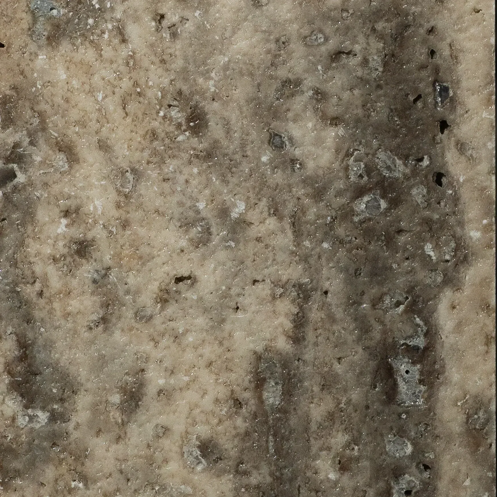 Light Silver Brown Acid Wash Travertine Porcelia