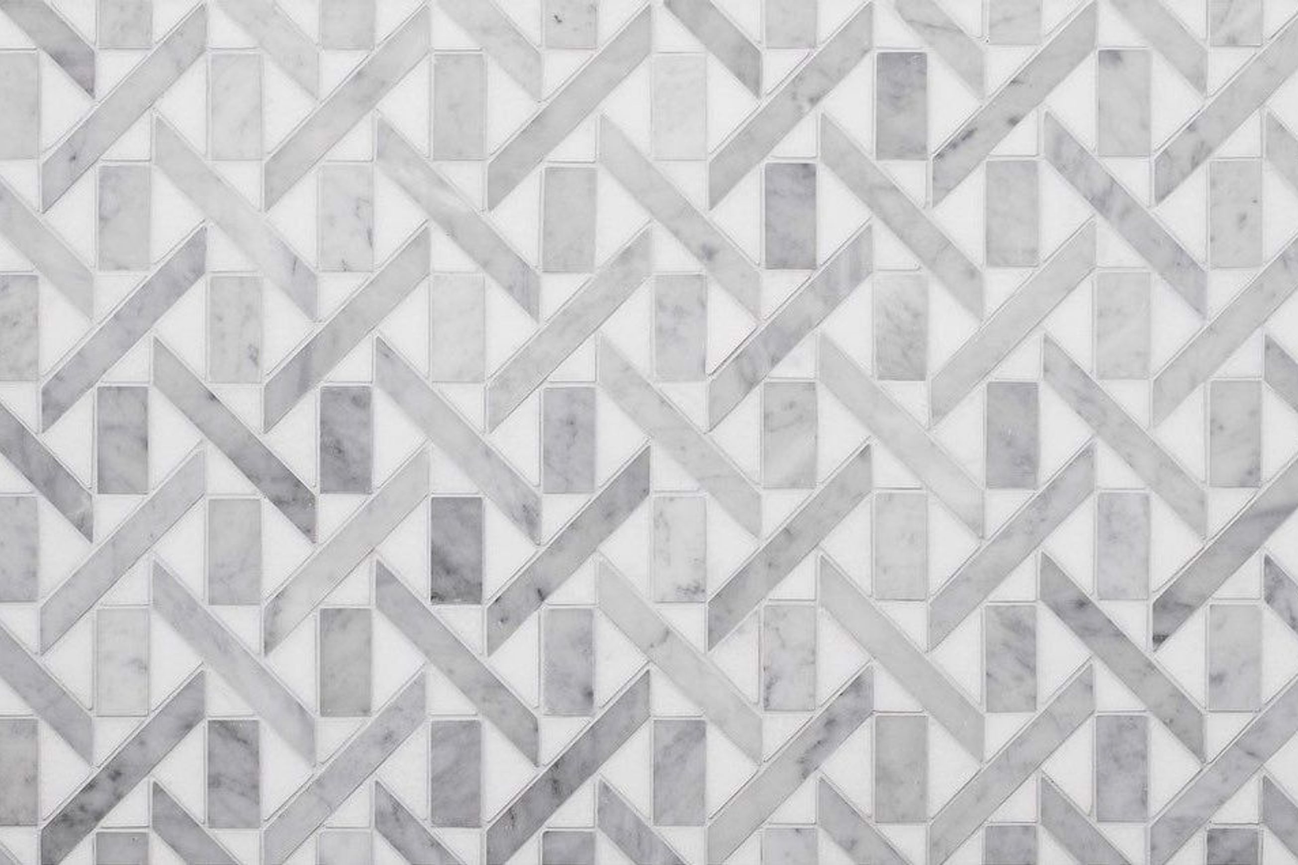 Labyrinth Oblique Carrara and Thassos Marble By Steve Cordony