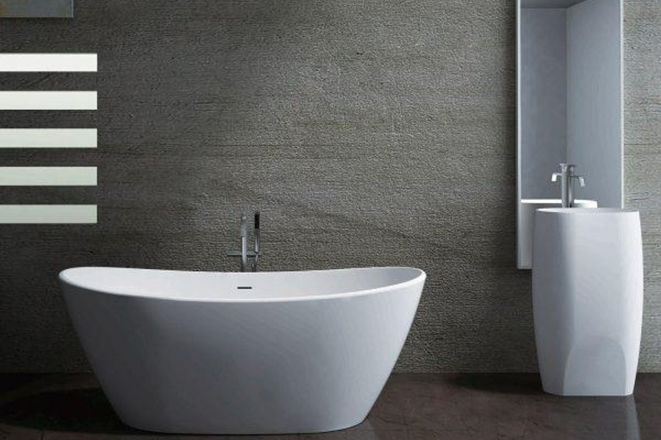Pietra Bianca Maria Freestanding Stone Bath