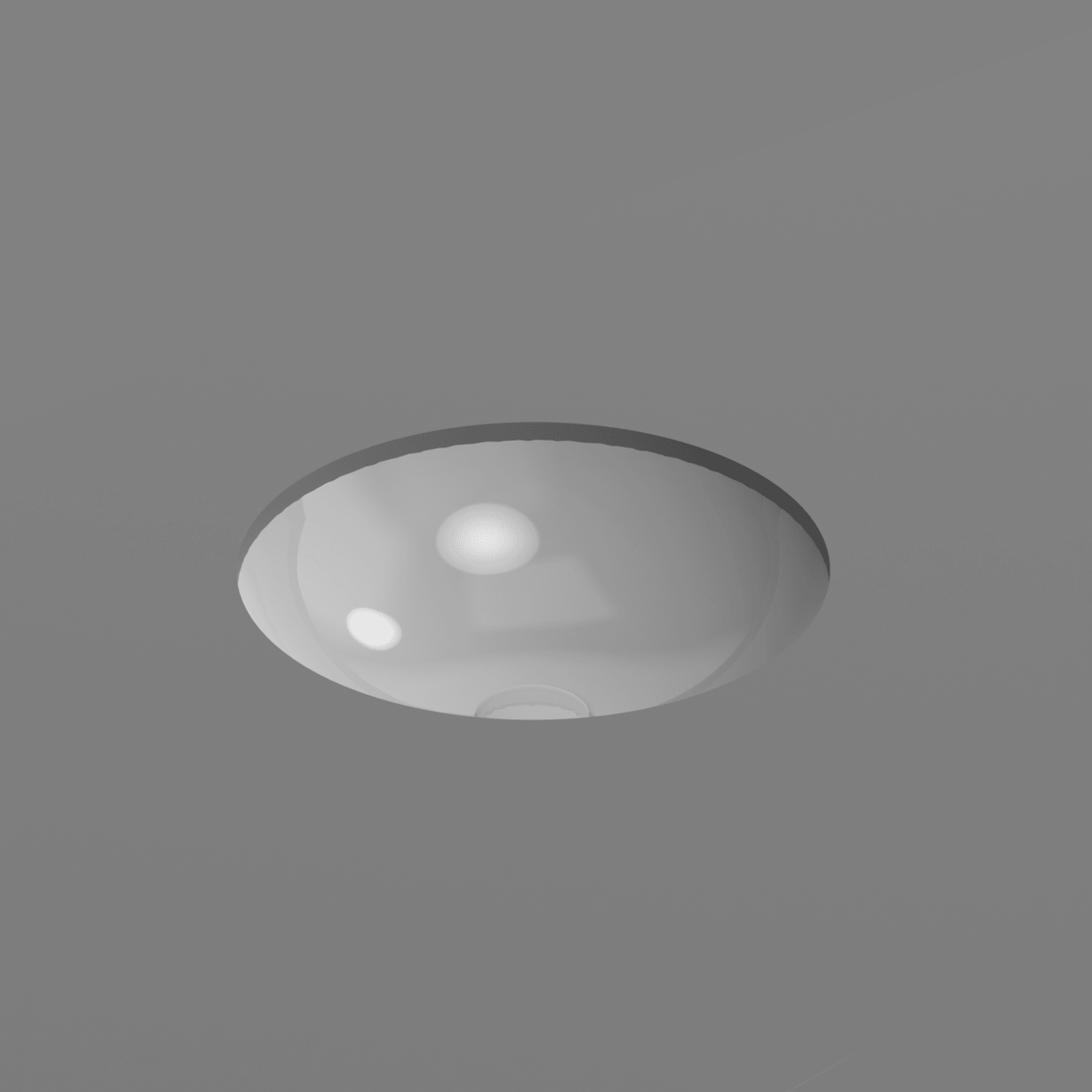 Pura 40 Round Undermount Basin Gloss White