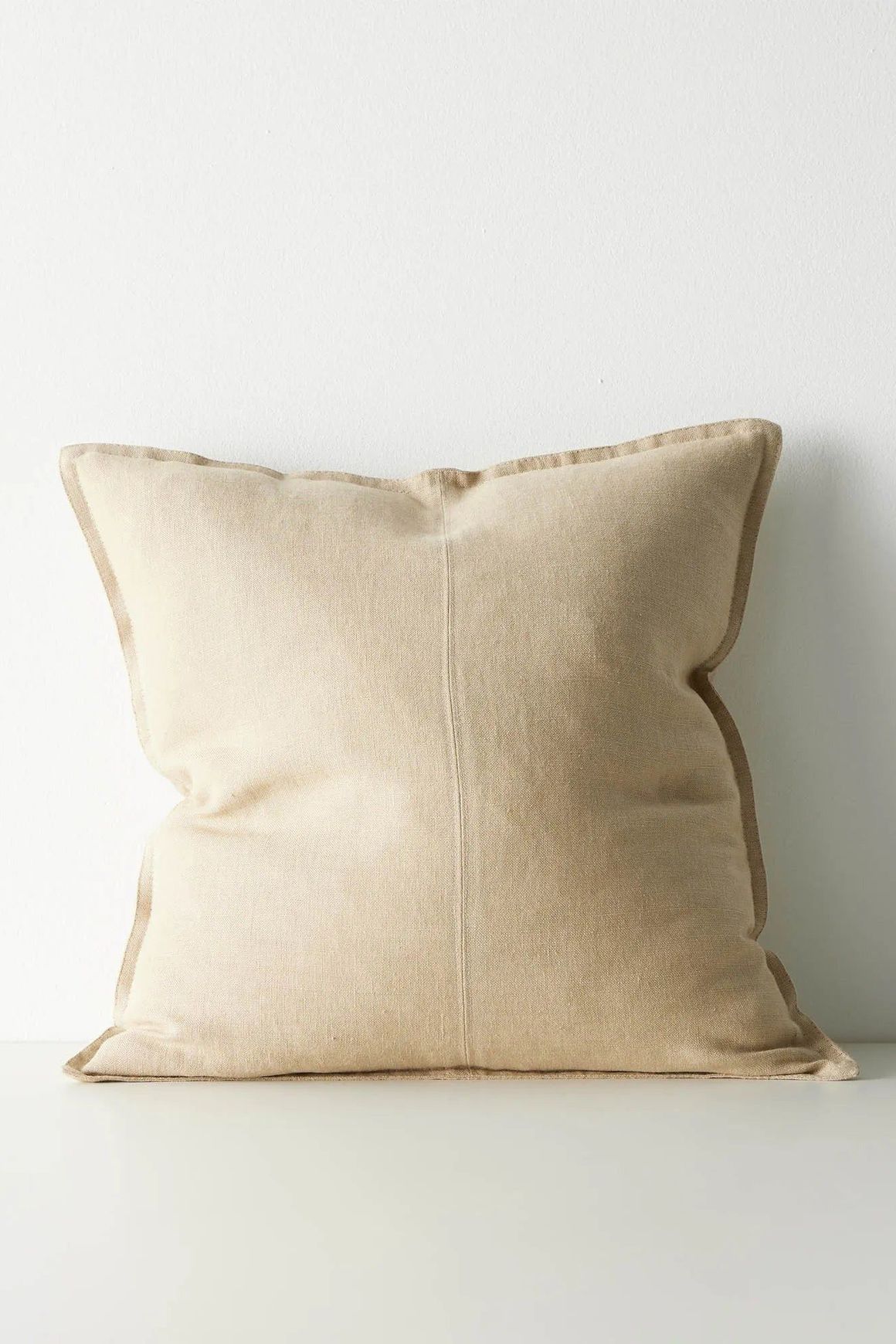 Weave European Linen  Como Cushion - Sandstone | Three Sizes