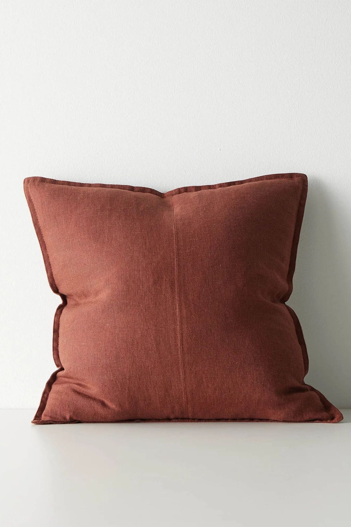 Weave European Linen Como Cushion - Rosewood | Three Sizes