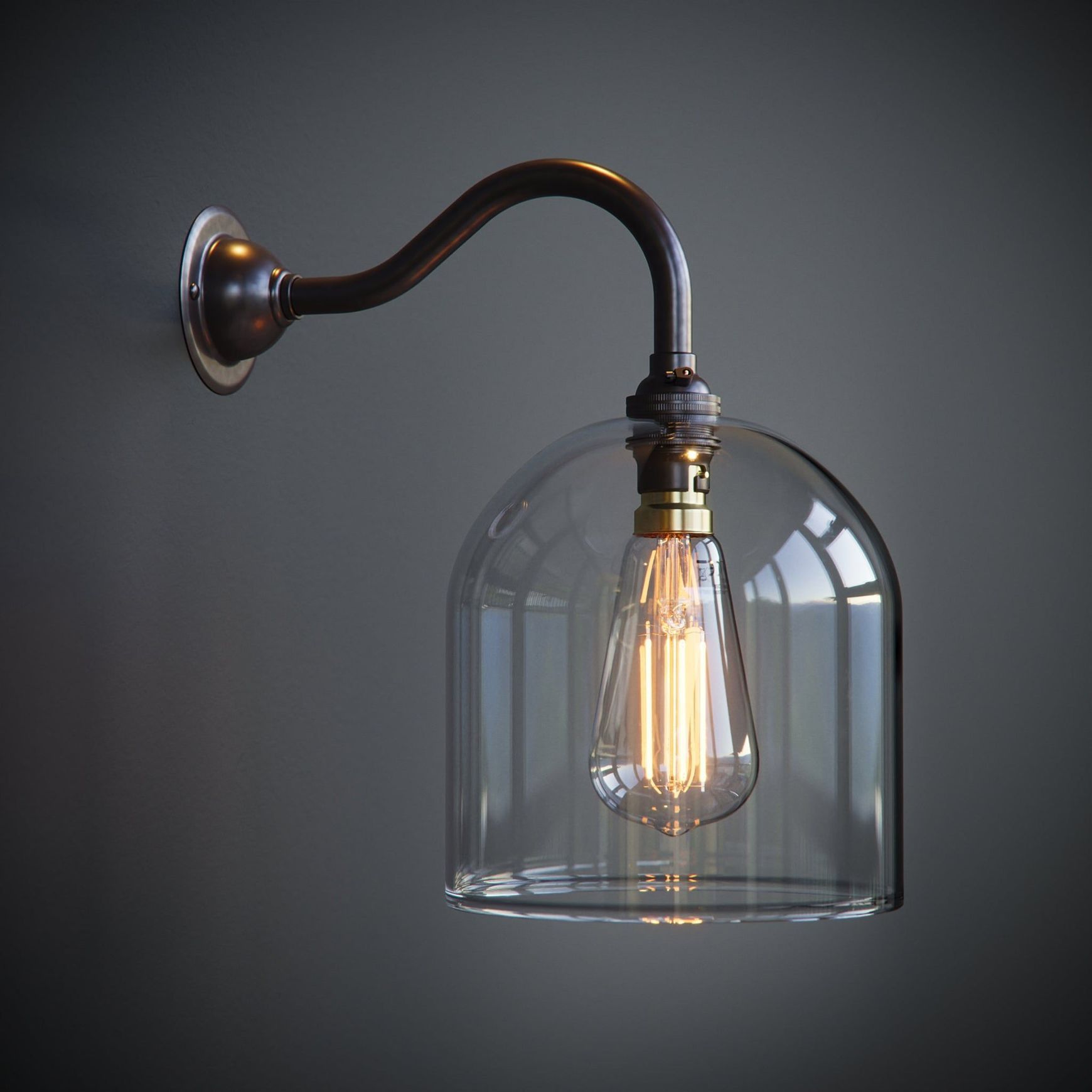 Frieda Clear Glass Wall Light
