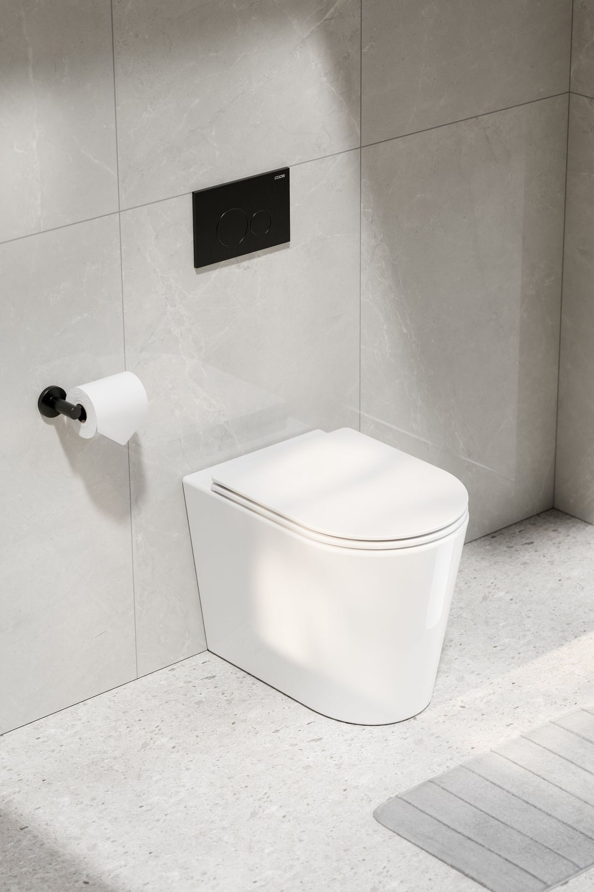 Pure Typhoon Inwall Toilet Suite | Gunmetal Button