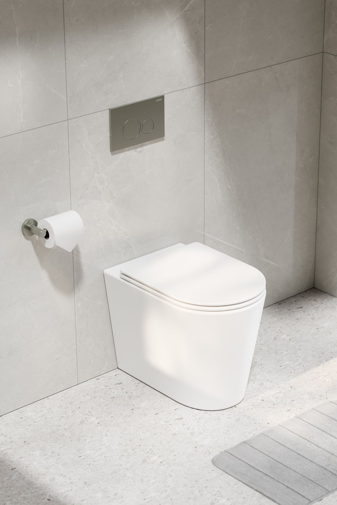 Pure Typhoon Inwall Toilet Suite | Brushed Nickel Btn