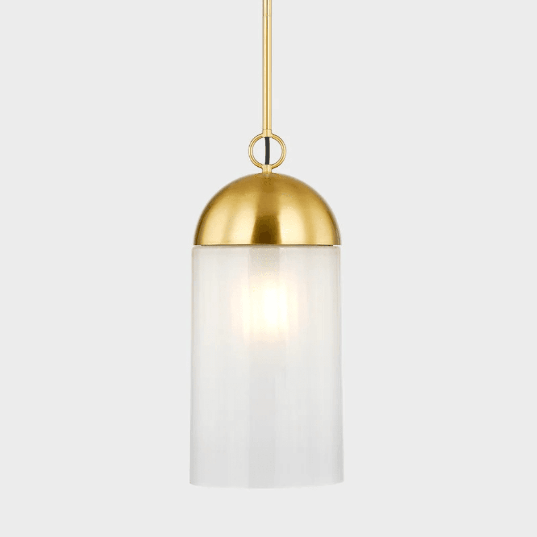 Lumi 1 Light Pendant in Aged Brass