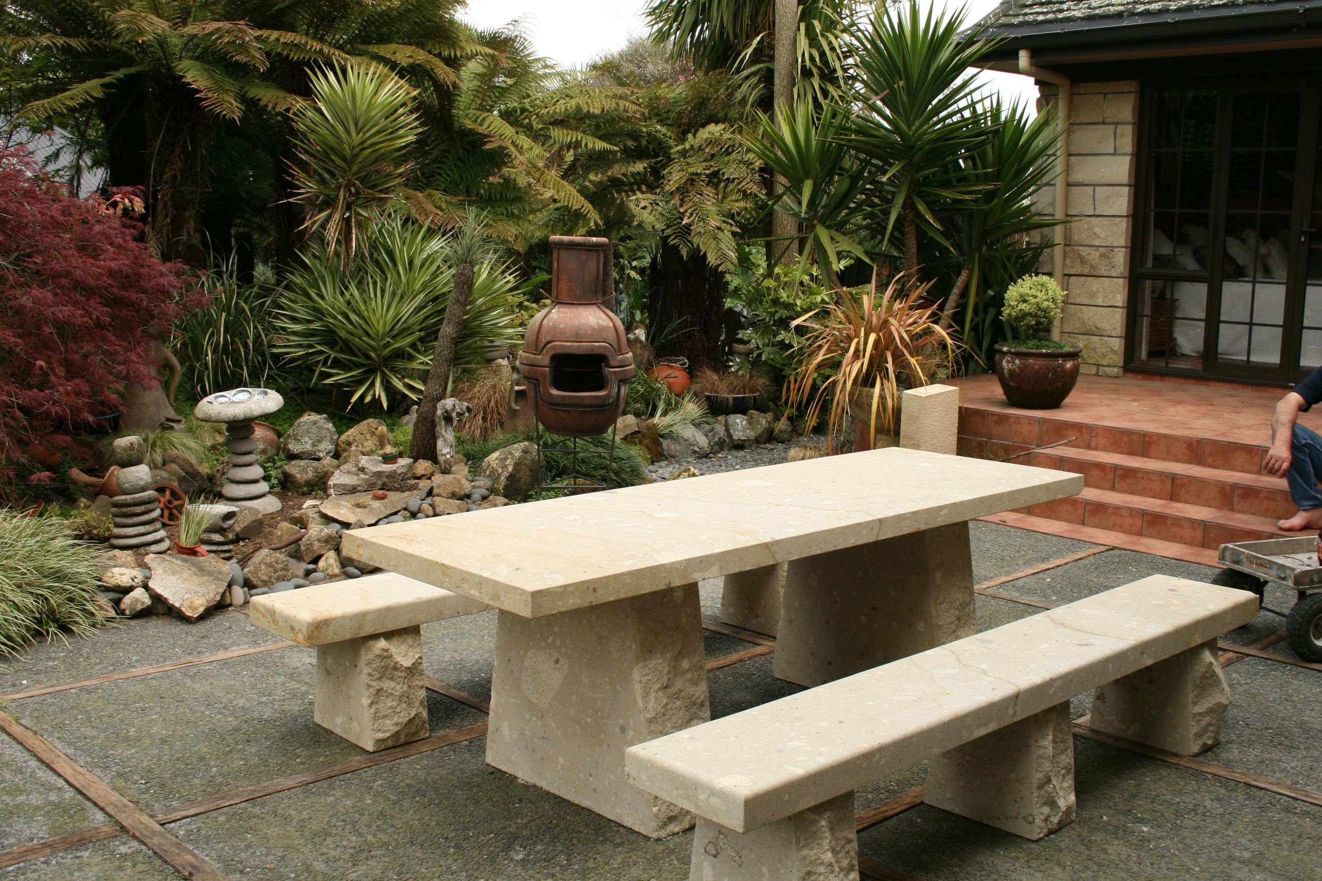 Natural Stone Custom Outdoor Bench Seat