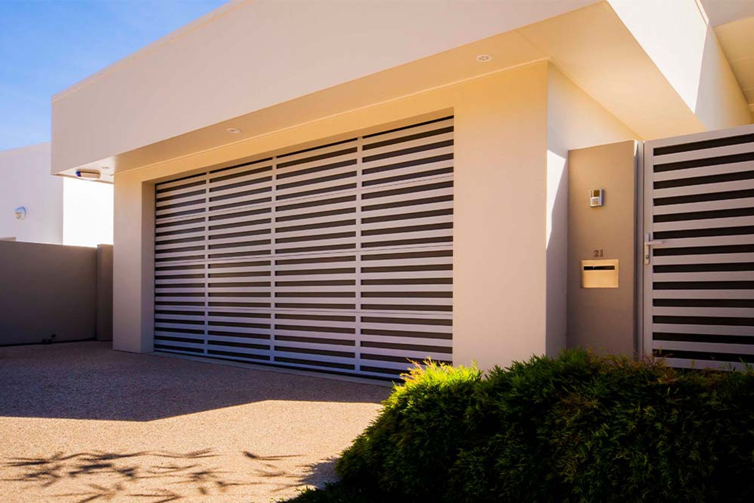 Horizontal Slatted Sectional Aluminium Garage Doors | Specialty Doors
