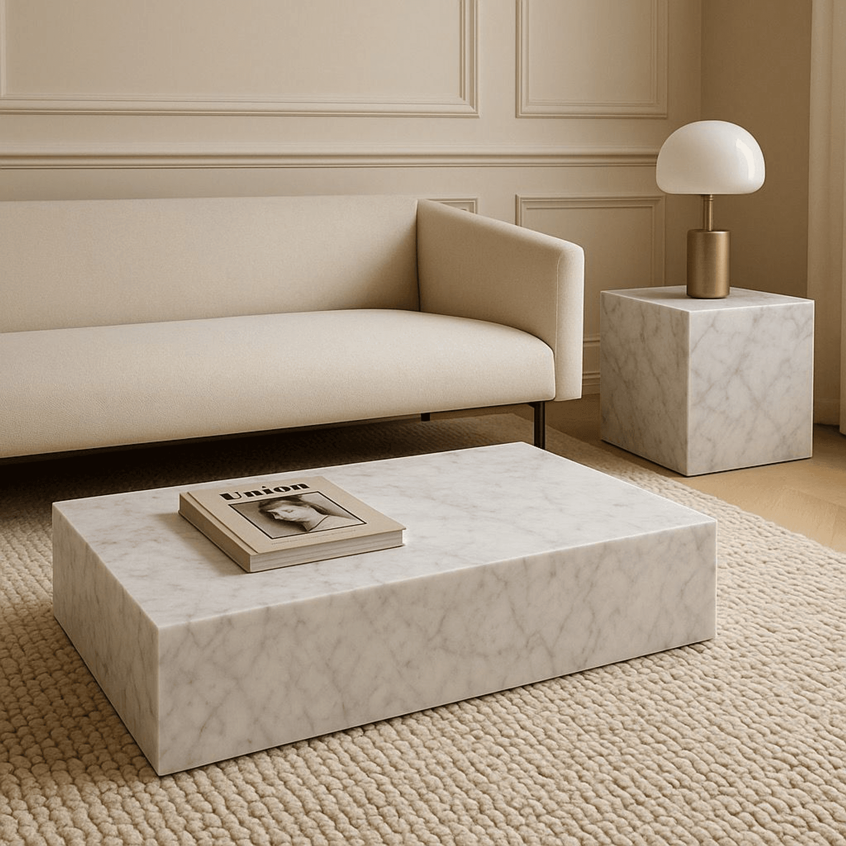 Cube Side Table - Carrara Marble | Natural Stone Co.