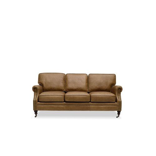 Brunswick Italian Leather Sofa - 3 Seater, Chestnut