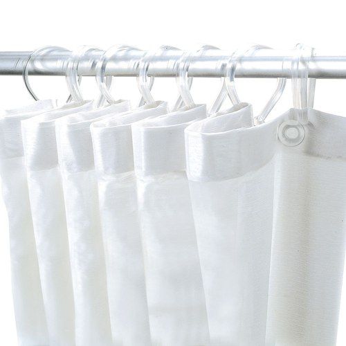 White PVC Shower Curtain  - 1800 x 1800