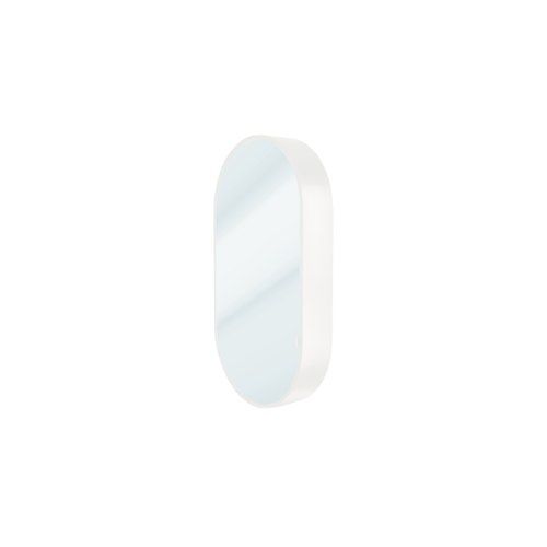 Kzoao 500mm Oval Mirror Cabinet Satin White