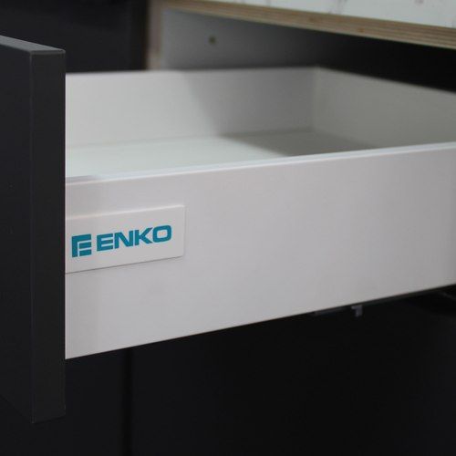 Enko SLIMBOX - Soft Close Drawer System White Screw On